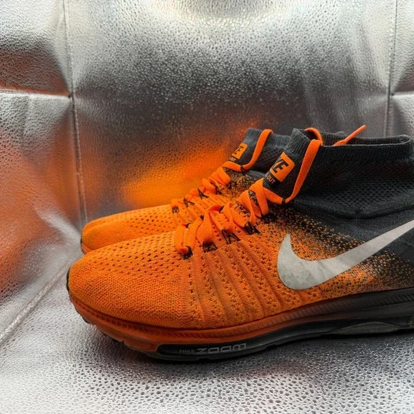 Size 12 Nike Air Zoom All Out Flyknit Total Orange Mens Sneaker Shoes 844134-800 - Picture 5 of 9